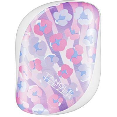 Tangle Teezer La spazzola per capelli districante compatta Styler per capelli bagnati e asciutti perfetta per viaggiare e in viaggio leopardo digitale Tangle Teezer La spazzola per capelli districante compatta Styler per capelli bagnati e asciutti perfetta per viaggiare e in viaggio leopardo digitale