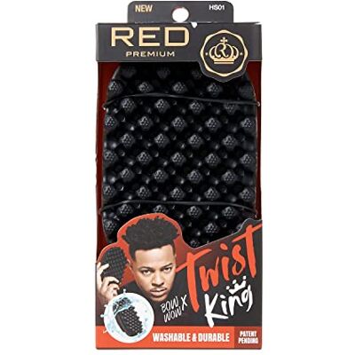 Kiss Bow Wow X Twist King, spazzola per styler di lusso di alta qualità, durevole, lavabile, racchetta in spugna per barbieri e uso quotidiano, ideale per capelli ricci, arrotolati, 4C Kiss Bow Wow X Twist King, spazzola per styler di lusso di alta qualità, durevole, lavabile, racchetta in spugna per barbieri e uso quotidiano, ideale per capelli ricci, arrotolati, 4C
