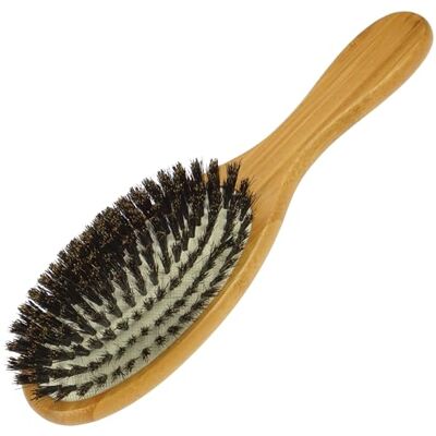 Fantasia Spazzola per capelli in legno di bambù con setole naturali Fantasia Spazzola per capelli in legno di bambù con setole naturali