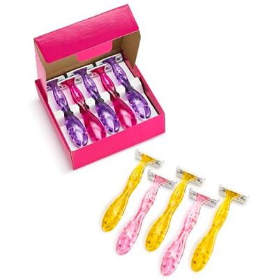 BIC Rasoi da Donna Non Ricaricabili Miss Soleil Colour Collection, 3 Lame in Acciaio Inox e Doppia Banda Emolliente per una Rasatura Scorrevole, Confezione da 10 BIC Rasoi da Donna Non Ricaricabili Miss Soleil Colour Collection, 3 Lame in Acciaio Inox e Doppia Banda Emolliente per una Rasatura Scorrevole, Confezione da 10
