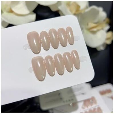 OUADGER 10 Pz. Blush Rosa Mandorla Stampa Fatta A Mano Sulle Unghie Unghie Finte A Copertura Totale In Tinta Unita Sfumato Con Colla Decorazioni Per Manicure(4 Size S) OUADGER 10 Pz. Blush Rosa Mandorla Stampa Fatta A Mano Sulle Unghie Unghie Finte A Copertura Totale In Tinta Unita Sfumato Con Colla Decorazioni Per Manicure(4 Size S)