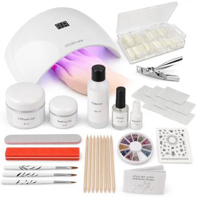 Sun Kit Starter Gel UV Firenze per Unghie in Gel con Gel UV, Accessori e Componenti per Modellare le Unghie Sun Kit Starter Gel UV Firenze per Unghie in Gel con Gel UV, Accessori e Componenti per Modellare le Unghie