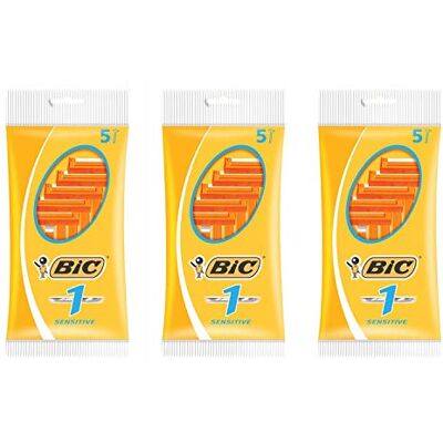 BIC – Set di 3 buste X 5 Rasoio N ° 1 – 1 Lama Pelli Sensibili BIC – Set di 3 buste X 5 Rasoio N ° 1 – 1 Lama Pelli Sensibili