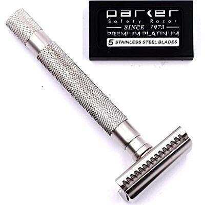 Parker rasoio di sicurezza satin chrome semi slant Parker rasoio di sicurezza satin chrome semi slant