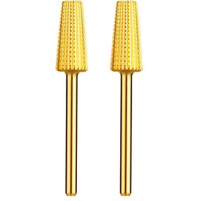 JCMASTER 2 Punte per Fresa Unghie Carburo di Tungsteno per la Rimozione di Unghie Acriliche Gel Cuticole e Unghie extra Spesse Misura Universale Progettate per Principianti Grana Medium Color Oro JCMASTER 2 Punte per Fresa Unghie Carburo di Tungsteno per la Rimozione di Unghie Acriliche Gel Cuticole e Unghie extra Spesse Misura Universale Progettate per Principianti Grana Medium Color Oro