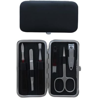 Tenartis 320 Set Manicure 6 Pezzi in Vera Pelle Nero Nappa Made in Italy Tenartis 320 Set Manicure 6 Pezzi in Vera Pelle Nero Nappa Made in Italy