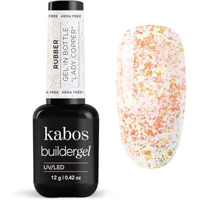 Kabos Gel Costruttore Rubber Bottiglia Lady Copper 12g – Gel Ricostruzione Unghie Glitter, Auto Livellante, Senza Limatura, Allungamento 5mm UV LED Kabos Gel Costruttore Rubber Bottiglia Lady Copper 12g – Gel Ricostruzione Unghie Glitter, Auto Livellante, Senza Limatura, Allungamento 5mm UV LED