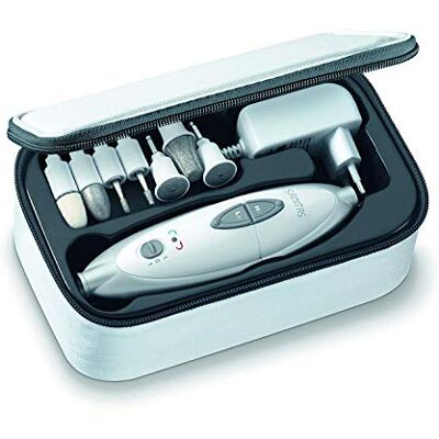 Sanitas SMA 35 Fresa elettrica per Unghie con 7 Accessori per Manicure e Pedicure in zaffiro e feltro, Rotazione oraria e anti oraria, 4600 giri/min, 2 livelli di velocità Sanitas SMA 35 Fresa elettrica per Unghie con 7 Accessori per Manicure e Pedicure in zaffiro e feltro, Rotazione oraria e anti oraria, 4600 giri/min, 2 livelli di velocità