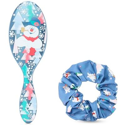 Wet Brush Wetbrush Original Detangler with Scrunchie Set, Frosty The Snowman Ultra Soft Bristles Gently Detangle All Hair Types, Helps Reduce Knots and Tangles, Includes Festive Scrunchie Accessory Wet Brush Wetbrush Original Detangler with Scrunchie Set, Frosty The Snowman Ultra Soft Bristles Gently Detangle All Hair Types, Helps Reduce Knots and Tangles, Includes Festive Scrunchie Accessory