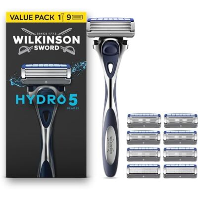 Wilkinson Sword Hydro 5, rasoio uomo, 9 lame di ricarica Wilkinson Sword Hydro 5, rasoio uomo, 9 lame di ricarica