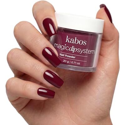 Kabos Magic Dip System Dipping Powder 032 Burgundy Dot 20 g Polvere Acrilica Kabos Magic Dip System Dipping Powder 032 Burgundy Dot 20 g Polvere Acrilica