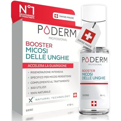PODERM MICOSI UNGHIA PIEDE COMPLEMENT BOOSTER -Trattamento micosi unghie piedi – Dimezza durata trattamento – Non utilizzare solo – Prodotto in Svizzera PODERM MICOSI UNGHIA PIEDE COMPLEMENT BOOSTER -Trattamento micosi unghie piedi – Dimezza durata trattamento – Non utilizzare solo – Prodotto in Svizzera