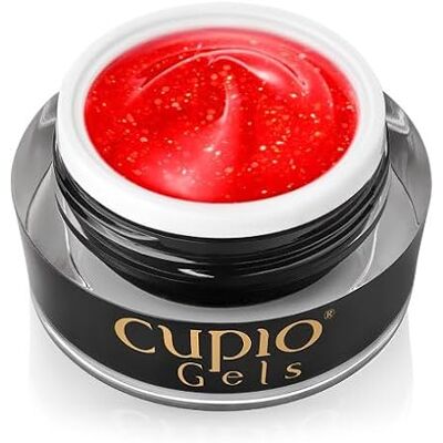 Cupio Glitter Neon Builder Gel – Summer Flame 15 ml – gel costruttore rosso neon con glitter – auto-livellante, flessibile e resistente – ideale per allungamento e rinforzo unghie Cupio Glitter Neon Builder Gel – Summer Flame 15 ml – gel costruttore rosso neon con glitter – auto-livellante, flessibile e resistente – ideale per allungamento e rinforzo unghie