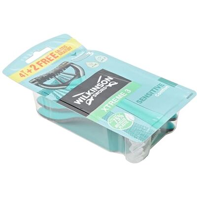 Wilkinson Sword Xtreme 3 Sensitive Rasoio usa e getta, 6 pezzi Wilkinson Sword Xtreme 3 Sensitive Rasoio usa e getta, 6 pezzi