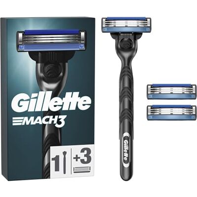 Gillette Mach3 Base 1 manico + 3 lame di ricarica per uomo Gillette Mach3 Base 1 manico + 3 lame di ricarica per uomo