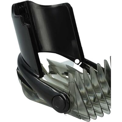 vhbw Attacco a pettine 3-21 mm compatibile con Philips QC5050, QC5010 tagliacapelli, regolabarba pettine di ricambio grigio/nero/trasparente vhbw Attacco a pettine 3-21 mm compatibile con Philips QC5050, QC5010 tagliacapelli, regolabarba pettine di ricambio grigio/nero/trasparente