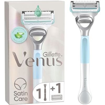 Gillette rasoio per pelle e peli pubici, 1 manico +1 lama di rasoio Gillette rasoio per pelle e peli pubici, 1 manico +1 lama di rasoio