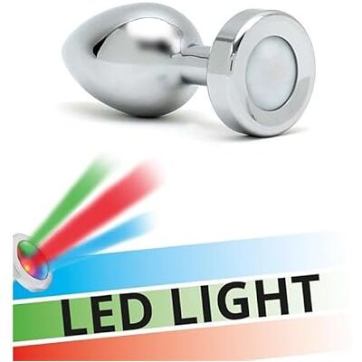 Rimba Toys Pisa Spina anale con luci LED Argento Rimba Toys Pisa Spina anale con luci LED Argento