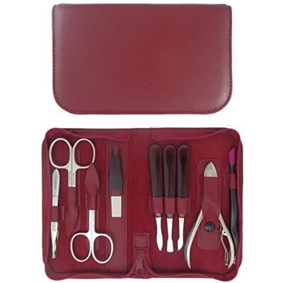 Tenartis Set Manicure & Pedicure 9 Pezzi in Vera Pelle Bordeaux Nappa con Cerniera 352 Made in Italy Tenartis Set Manicure & Pedicure 9 Pezzi in Vera Pelle Bordeaux Nappa con Cerniera 352 Made in Italy