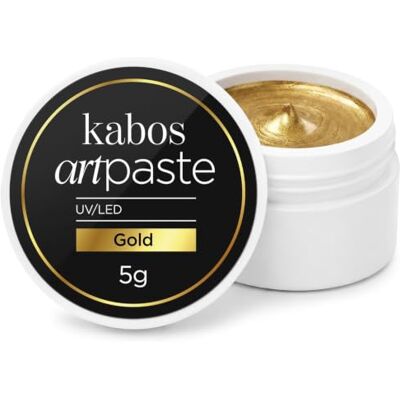 Kabos Pasta Gel per Nail Art UV/LED Oro 5g Resistente alle Scheggiature, Lunga Durata, Toxin Free Kabos Pasta Gel per Nail Art UV/LED Oro 5g Resistente alle Scheggiature, Lunga Durata, Toxin Free