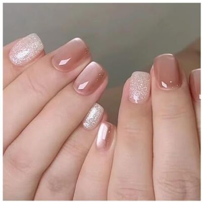 OUADGER 24 Pz Sbavature Blush Rosa Punte Finte Per Unghie Lucide Paillettes Ballerina Indossabile Pressa Sul Chiodo Per Le Donne Ragazze Decorazioni Per Manicure(Y5) OUADGER 24 Pz Sbavature Blush Rosa Punte Finte Per Unghie Lucide Paillettes Ballerina Indossabile Pressa Sul Chiodo Per Le Donne Ragazze Decorazioni Per Manicure(Y5)
