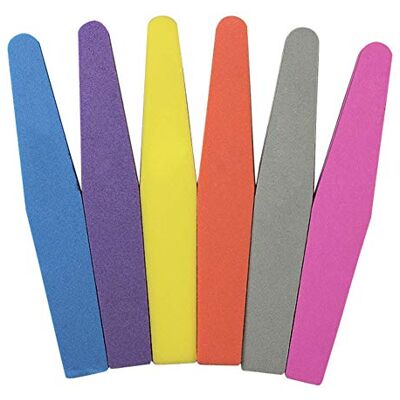 Bottone Lima per unghie con lati impermeabile, grana 100/180, per nail art, tampone, morbida spugna Bottone Lima per unghie con lati impermeabile, grana 100/180, per nail art, tampone, morbida spugna
