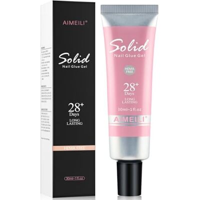 AIMEILI Solid Nail Glue 30 ml 3 in 1 Gel Glue Solido per unghie Tips e Soft Gel Nail Tips AIMEILI Solid Nail Glue 30 ml 3 in 1 Gel Glue Solido per unghie Tips e Soft Gel Nail Tips