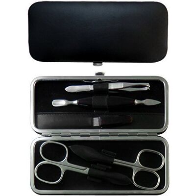 Tenartis Set Manicure 5 Pezzi in Vera Pelle Nera Nappa 325 Made in Italy Tenartis Set Manicure 5 Pezzi in Vera Pelle Nera Nappa 325 Made in Italy