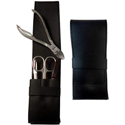 Tenartis Set Manicure & Pedicure Uomo 4 Pezzi in Vera Pelle Nera Nappa 368 Made in Italy Tenartis Set Manicure & Pedicure Uomo 4 Pezzi in Vera Pelle Nera Nappa 368 Made in Italy