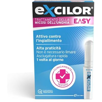 Excilor Easy, Trattamento della Micosi dell'Unghia Attivo contro l'Ingiallimento, con Penna di Precisione Pratica e Veloce Excilor Easy, Trattamento della Micosi dell'Unghia Attivo contro l'Ingiallimento, con Penna di Precisione Pratica e Veloce