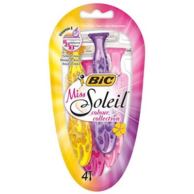 BIC Miss Soleil Colour Collection Rasoio da donna, 4 pezzi BIC Miss Soleil Colour Collection Rasoio da donna, 4 pezzi
