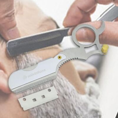 Lerutwis Oro Nero Argento Maniglia a forma di ingranaggio Design Rasoi con lame Depilazione Coltello da barba Barba Viso Ascelle Corpo in acciaio Sopracciglia Rasoi da barbiere Baffi Rimozione barba (Colore : Lerutwis Oro Nero Argento Maniglia a forma di ingranaggio Design Rasoi con lame Depilazione Coltello da barba Barba Viso Ascelle Corpo in acciaio Sopracciglia Rasoi da barbiere Baffi Rimozione barba (Colore :