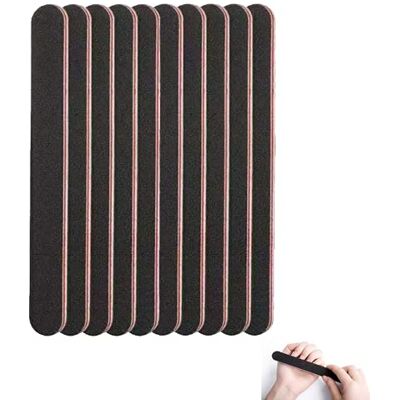 FYACCD 10 Pezzi Lima Per Unghie, 100/180 Nere lime per Unghie a Doppia Faccia, Lima per Lavabile a Unghie, Set di lime per Unghie Professional, er la Cura e lo Styling Delle Unghie FYACCD 10 Pezzi Lima Per Unghie, 100/180 Nere lime per Unghie a Doppia Faccia, Lima per Lavabile a Unghie, Set di lime per Unghie Professional, er la Cura e lo Styling Delle Unghie