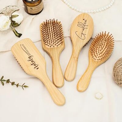 ART Pettine A Cuscino D'aria In Legno Personalizzato, Pettine For Capelli In Bambù Personalizzato Con Nome Inciso, Regalo Di Nozze Di Compleanno For Un'amica, Spazzola For Capelli Mamma ART Pettine A Cuscino D'aria In Legno Personalizzato, Pettine For Capelli In Bambù Personalizzato Con Nome Inciso, Regalo Di Nozze Di Compleanno For Un'amica, Spazzola For Capelli Mamma