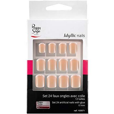 Peggy Sage Kit 24 unghie finte Nails Idillio francese-fine Peggy Sage Kit 24 unghie finte Nails Idillio francese-fine