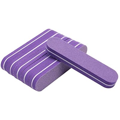 GIUPLOKID Blocco levigante per unghie, Lima for unghie in spugna, grana 100/180, for manicure e pedicure, confezione da 100, viola, 90 x 20 12 mm GIUPLOKID Blocco levigante per unghie, Lima for unghie in spugna, grana 100/180, for manicure e pedicure, confezione da 100, viola, 90 x 20 12 mm