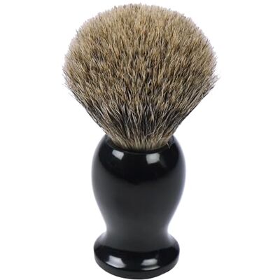 Fantasia – Pennello da barba schiena zupf – Peli Di Tasso, manico in plastica, anello – Diametro 21.5 mm, Nero Fantasia – Pennello da barba schiena zupf – Peli Di Tasso, manico in plastica, anello – Diametro 21.5 mm, Nero