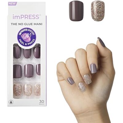Kiss ImPRESS Manicure, impeccabile, corta, con tecnologia PureFit, include pad per preparazione, mini lima, bastone per cuticole e 30 unghie finte Kiss ImPRESS Manicure, impeccabile, corta, con tecnologia PureFit, include pad per preparazione, mini lima, bastone per cuticole e 30 unghie finte