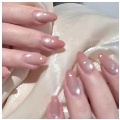 OUADGER 10 Pz. Blush Rosa Mandorla Stampa Fatta A Mano Sulle Unghie Unghie Finte A Copertura Totale In Tinta Unita Sfumato Con Colla Decorazioni Per Manicure(5 Size S) OUADGER 10 Pz. Blush Rosa Mandorla Stampa Fatta A Mano Sulle Unghie Unghie Finte A Copertura Totale In Tinta Unita Sfumato Con Colla Decorazioni Per Manicure(5 Size S)