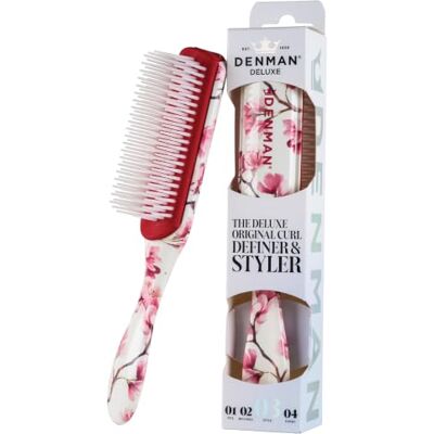 Denman Spazzola per capelli a 7 file, D3, fiori di ciliegio Denman Spazzola per capelli a 7 file, D3, fiori di ciliegio