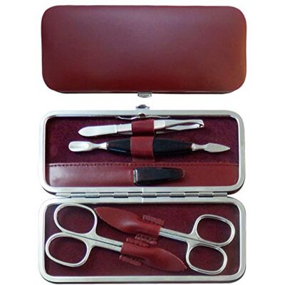 Tenartis Set Manicure 5 Pezzi in Vera Pelle Bordeaux Nappa 326 Made in Italy Tenartis Set Manicure 5 Pezzi in Vera Pelle Bordeaux Nappa 326 Made in Italy