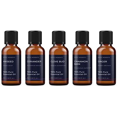 Mystic Moments Oli di spezie 5 x 50ml 100% puri Mystic Moments Oli di spezie 5 x 50ml 100% puri