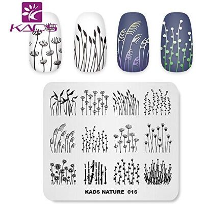 KADS Nail Art Image Stamping Plate Decoration Nail Art Fai Da Te NA016 Cute Plant Design KADS Nail Art Image Stamping Plate Decoration Nail Art Fai Da Te NA016 Cute Plant Design