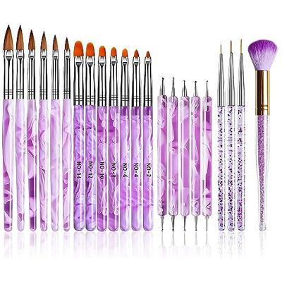 HXMJIED Set di 22 pennelli per nail art in gel UV, kit di pennelli acrilici per nail art, pennello per nail art, penna punteggiante per nail art, strumento per la pittura delle unghie, strumenti per la HXMJIED Set di 22 pennelli per nail art in gel UV, kit di pennelli acrilici per nail art, pennello per nail art, penna punteggiante per nail art, strumento per la pittura delle unghie, strumenti per la