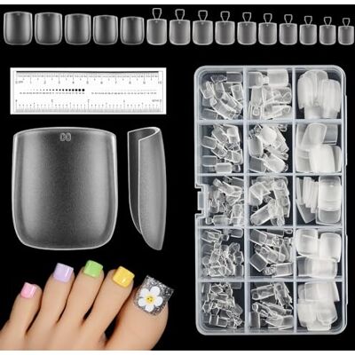 AIMEILI Unghie Finte Piedi 240 Pezzi 15 Taglie Tip Unghie Piedi 018 Unghie Artificiali Piedi, Full Cover Tips Unghie Ricostruzione, Con Custodia, Manicure Accessori per Salone di Casa AIMEILI Unghie Finte Piedi 240 Pezzi 15 Taglie Tip Unghie Piedi 018 Unghie Artificiali Piedi, Full Cover Tips Unghie Ricostruzione, Con Custodia, Manicure Accessori per Salone di Casa