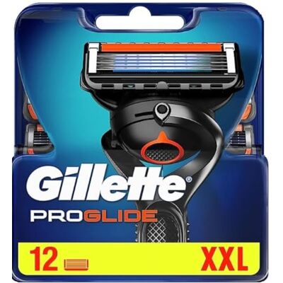 Gillette Fusion 5 ProGlide Lame per rasoio con lama di precisione e rivestimento scorrevole, 12 lame di ricambio Gillette Fusion 5 ProGlide Lame per rasoio con lama di precisione e rivestimento scorrevole, 12 lame di ricambio