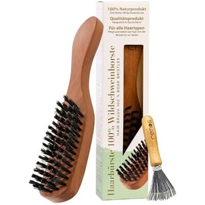remos professional body care Spazzola per capelli con setole di cinghiale in legno pero -manico stretto remos professional body care Spazzola per capelli con setole di cinghiale in legno pero -manico stretto