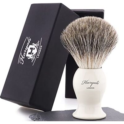 Haryali London Nero Puro Tasso Capelli Depilazione Pennello con The Avorio Colore Base Viene Fornito con The Designer Scatola Regali Speciali da Uomo Haryali London Nero Puro Tasso Capelli Depilazione Pennello con The Avorio Colore Base Viene Fornito con The Designer Scatola Regali Speciali da Uomo