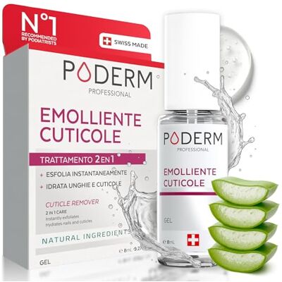 PODERM Cuticole Remover 2-in-1 Esfolia e Idrata le Cuticole Rimuove la Pella Morta Rimuovi Cuticole Unghie Cuticle Remover Swiss Lab PODERM Cuticole Remover 2-in-1 Esfolia e Idrata le Cuticole Rimuove la Pella Morta Rimuovi Cuticole Unghie Cuticle Remover Swiss Lab