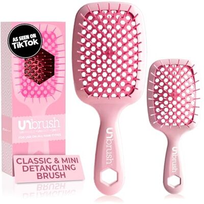 FHI Heat UNbrush and UNbrush MINI Wet & Dry Spazzola districante ventilata, colore: rosa peonia FHI Heat UNbrush and UNbrush MINI Wet & Dry Spazzola districante ventilata, colore: rosa peonia